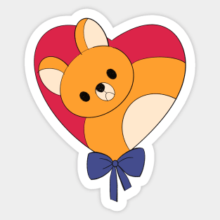 Teddy bear in the heart Sticker